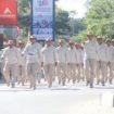 Regu putra tim gerak jalan indah Sekretariat DPRD Kolaka. FOTO: Humas DPRD Kolaka