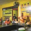 Balon Walikota Kendari, AJP saat memberikan sambutan di acara DPD II Golkar.