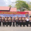 Pose bersama usai melaksanakan Sipamkota di Brimob Polda Sultra. Foto Kadamu
