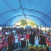 Paslon Bupati dan wakil Bupati Kolaka H Muhammad Jayadin dan Deni Germanto Lisan usai melantik Kordus dan Korlink di wilayah utara Kolaka.