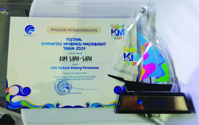 
 KIM Sani-Sani Raih Penghargaan Terbaik di Bidang Pariwisata