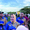 Wali Kota Siska Karina Imran bersama Ketua KONI Kendari LM. Rajab Jinik