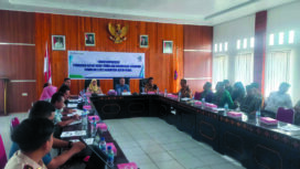 Pemkab Butur menggelar forum komunikasi pemangku kepentingan utama dan rekonsiliasi keuangan triwulan I di Aula Setda Butur, Kamis (8/5). FOTO: Darmawan/