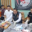Ketgam: Direktur Reserse Narkoba Polda Sultra, Kombes Pol Bambang Sukmo Wibowo saat memperlihatkan barang bukti. Foto Kadamu/Kolaka Pos