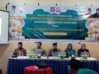Bupati Butur buka resmi dialog Antar Umat Beragama yang diselenggarakan oleh Forum Kerukunan Umat Beragama (FKUB) Butur bekerjasama dengan TP. PKK Butur, di Hotel Lenlin Kulisusu. Kamis, 14 Agustus 2025.