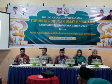 Bupati Butur buka resmi dialog Antar Umat Beragama yang diselenggarakan oleh Forum Kerukunan Umat Beragama (FKUB) Butur bekerjasama dengan TP. PKK Butur, di Hotel Lenlin Kulisusu. Kamis, 14 Agustus 2025.