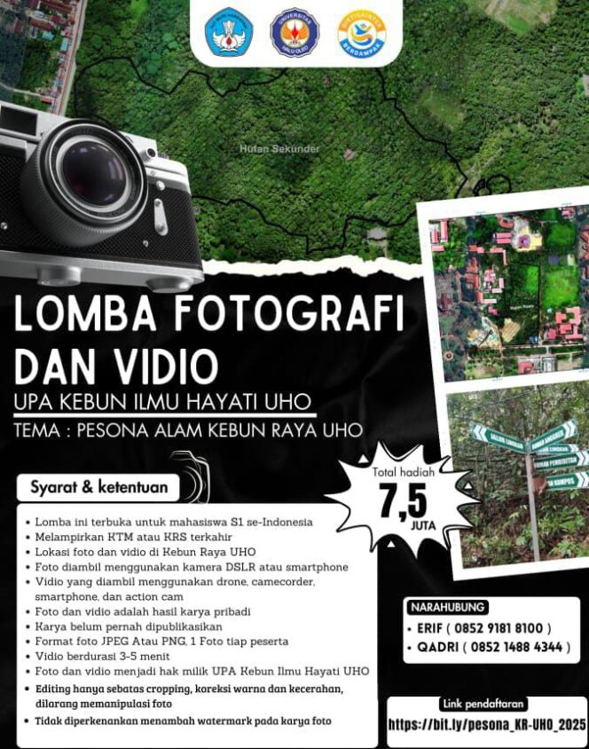 
 UPA Kebun Ilmu Hayati UHO Gelar Lomba Fotografi dan Video Nasional