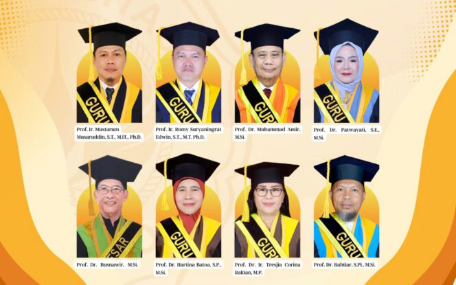 
 UHO Kukuhkan 8 Guru Besar Baru