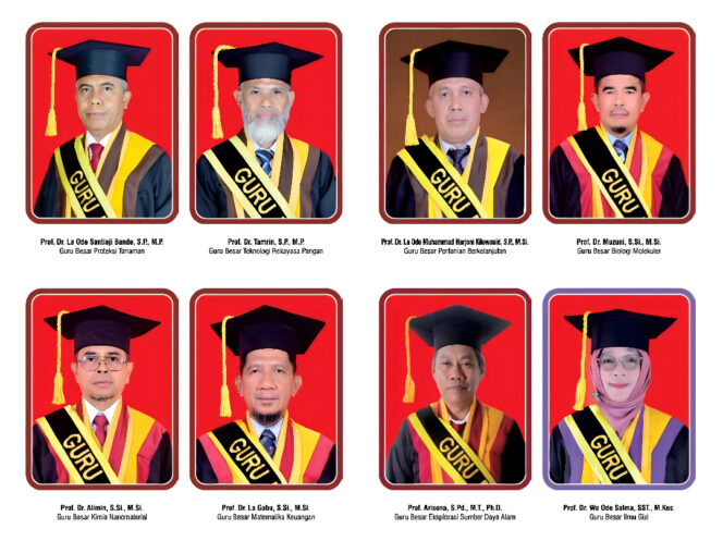 
 UHO Kembali Kukuhkan 8 Guru Besar Baru