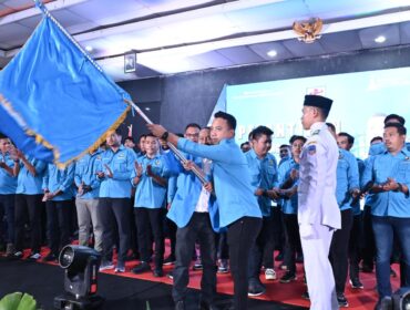 Pelantikan pengurus DPD KNPI Kabupaten Kolaka periode 2025-2028 di salah satu hotel Kolaka, Sabtu (8/11) malam. FOTO: Istimewa