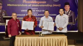 UHO dan Kejati Sultra resmi teken MoU untuk penguatan kerja sama pendidikan. Foto Humas UHO