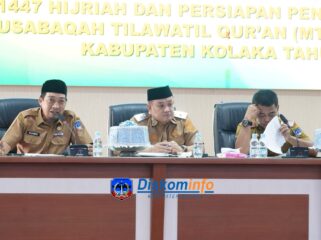 Menyambut datangnya Bulan Suci Ramadhan 1447 Hijriah, Pemerintah Kabupaten Kolaka mulai mematangkan berbagai persiapan. Komitmen tersebut diwujudkan melalui Rapat Koordinasi (Rakor), yang dirangkaikan dengan persiapan pelaksanaan Musabaqah Tilawatil Qur’an (MTQ) ke-48 tingkat Kabupaten Kolaka tahun 2026. Foto Diskominfo Kolaka