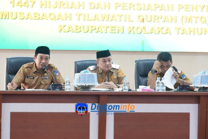
 Menyambut datangnya Bulan Suci Ramadhan 1447 Hijriah, Pemerintah Kabupaten Kolaka mulai mematangkan berbagai persiapan. Komitmen tersebut diwujudkan melalui Rapat Koordinasi (Rakor), yang dirangkaikan dengan persiapan pelaksanaan Musabaqah Tilawatil Qur’an (MTQ) ke-48 tingkat Kabupaten Kolaka tahun 2026. Foto Diskominfo Kolaka