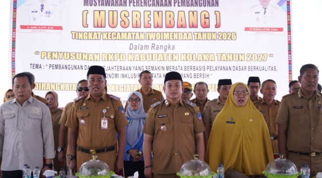 Musrenbang tingkat Kecamatan Iwoimendaa, yang digelar dalam rangka penyusunan Rencana Kerja Pemerintah Daerah (RKPD) Kabupaten Kolaka tahun 2027, beberapa waktu lalu. Foto Diskominfo Kolaka