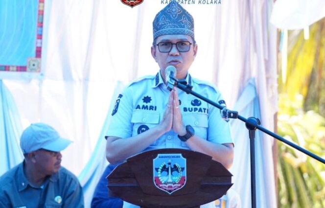 
 Bupati Kolaka saat memberikan sambutan di Musrembang. Foto Diskominfo Kolaka