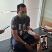 Pengawas jalan produksi PT Toshida Indonesia, La Ode Tahir (39), yang mengalami luka berat akibat sabetan senjata tajam saat berada di Rumah Sakit
