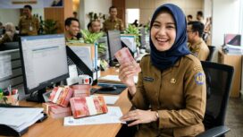 Ilustrasi Gaji ke 13 ASN, PNS, TNI, Polri dan Pensiunan. Gemini AI