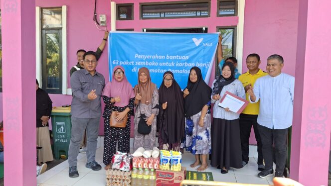 
 PT Vale Salurkan Bantuan untuk Warga Terdampak Banjir di Desa Totobo