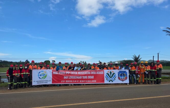 
 Komitmen Wujudkan Lingkungan Bersih dan Nyaman, IPIP Bersama Masyarakat Pomalaa Bersih-bersih Sampah