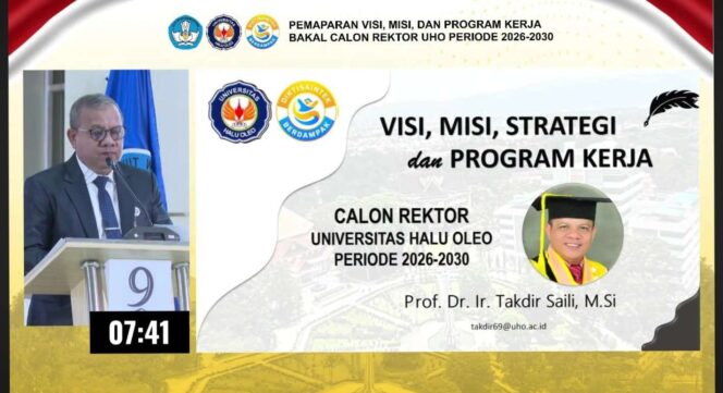 
 Prof. Takdir Saili Usung Transformasi UHO Berbasis Kearifan Lokal dan Daya Saing Global
