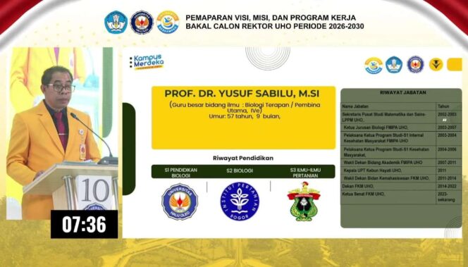 
 Prof. Dr. Yusuf Sabilu Usung Visi UHO Berdaya Saing Global, Fokus pada Pendidikan Internasional dan Riset Kolaboratif