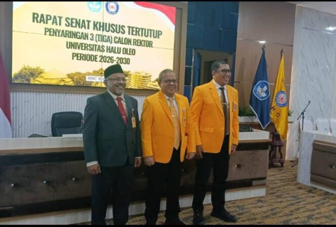 
 Senat UHO Tetapkan Tiga Besar Calon Rektor Periode 2026–2030, Ida Usman Raih Dukungan Terbanyak