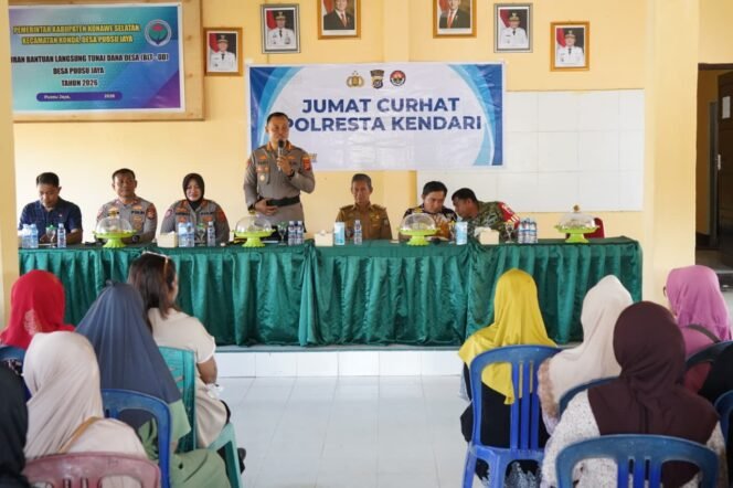 
 Jumat Curhat Perdana, Kapolresta Kendari Hadir Dengarkan Keluhan Masyarakat